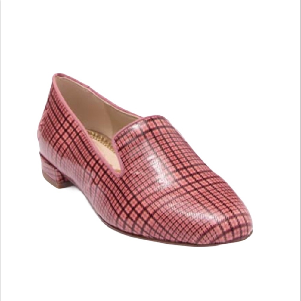 Sam Edelman Loafer, Pink Plaid, Sz 9